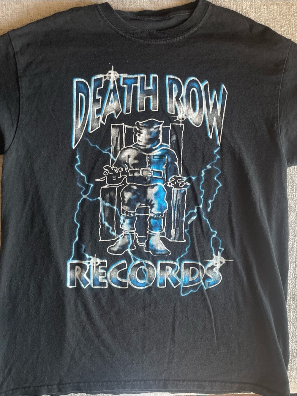 Death Row Records Ripple Junction Black Graphic Tee M